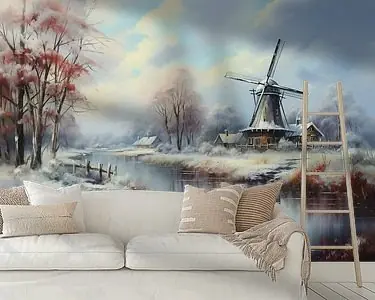 Oferta Winterlandschap met molen