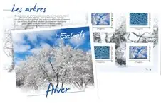 Tani Frankrijk - Trees covered in snow - Postfris boekje met 4 zegels