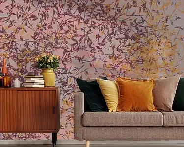 Bloesem. Moderne abstracte kunst in roze, wijnrood, geel, taupe Oryginalny