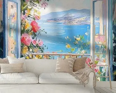 Mediterraans Uitzicht op Azuurblauw Kup teraz