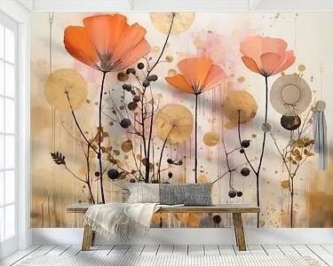 Oferta Abstracte Bloemen Schilderij