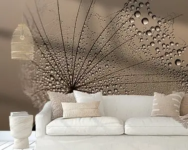 Vierkant met bruintinten: Het parasolletje vangt de druppels op Niska cena