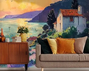 Ostatnia szansa Op Henri Matisse geïnspireerd landschap