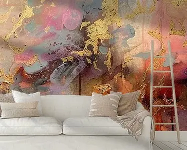 Abstract Schilderij | Golden Whispers Nowość