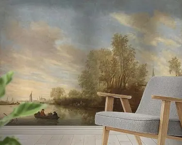 Riviergezicht bij Deventer, Salomon van Ruysdael, 1645 Zwrot pieniędzy