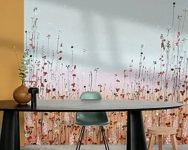 Wysoka jakość Bloemenveld schilderij, aards elegant