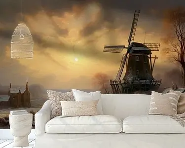 Oud Hollands schilderij van een winter tafereel Oferta limitowana