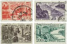 Frankrijk 1949 - Luchtpost YT 24-27 - Gebruikt Tylko dziś