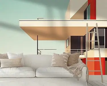 Bauhaus poster kunstdruk illustratie Bezpieczna płatność