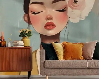 Portret in pastelkleuren, illustratie Popularny