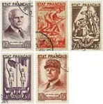 Frankrijk 1943 - YT 576/80 - Gebruikt Niska cena