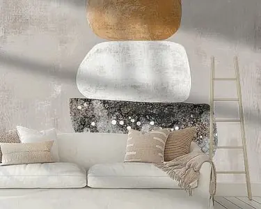 Gestapelde stenen in Japandi stijl Promocja