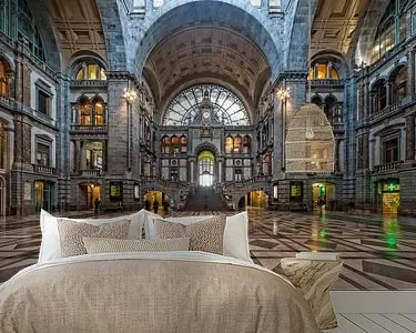 Portaal kathedraal | Centraal Station | Antwerpen Kup teraz