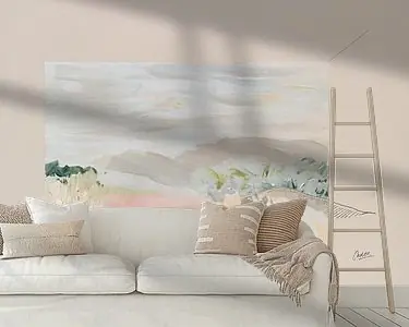 'Soft Breeze' | Abstract landschap in rustige, warme kleuren Darmowa dostawa