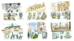 Frankrijk 2009 - Souvenirvelletje in omslag YT 38-43 - Postfris Bezpieczna płatność