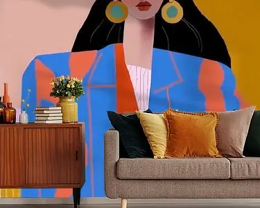 Najlepsza cena Moderne en abstracte bohemian illustratie, portret