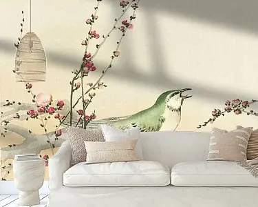 Zwrot pieniędzy Songbird and plum blossom (1900 - 1936) by Ohara Koson