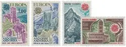Autentyczny Frans Andorra 1977/1978 - YT 261/262+269/270 - Postfris