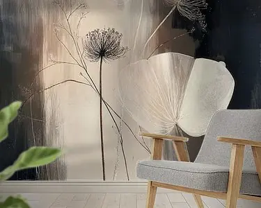 Botanisch abstract in Japandi stijl Bezpieczna płatność