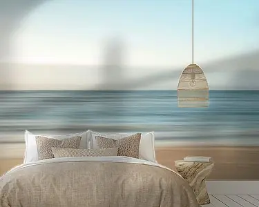 Abstract long exposure pastel zonsondergang marineblauw beige Italië art print - natuur fotografie Oferta