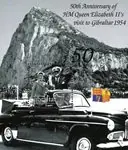 Rabat Gibraltar - Queen Elizabeth II royal visit in 1954 - Gestempeld souvenirvelletje