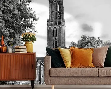 Domtoren Utrecht gezien vanaf de Bemuurde Weerd (2) Wysoka jakość