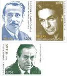 Oryginalny Griekenland - Iconische Griekse artiesten - Postfrisse serie van 3