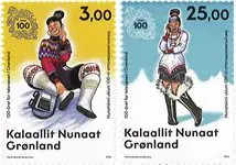 Groenland - 100 jaar telecom in Groenland - Postfrisse serie van 2 Wysoka jakość