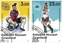 Bezpieczna płatność Groenland - 100 jaar telecom in Groenland - Gestempelde serie van 2
