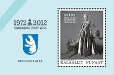 Groenland - 40 jarig bestaan Deense koningin - Postfris souvenir velletje Oferta limitowana