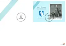 Groenland - 40 jarig bestuur Deense koningin - FDC met souvenir velletje Szybka dostawa