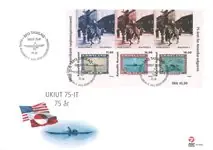 Oferta limitowana Groenland - 75th jubilee of the American issue - FDCmetsouvenirvelletje