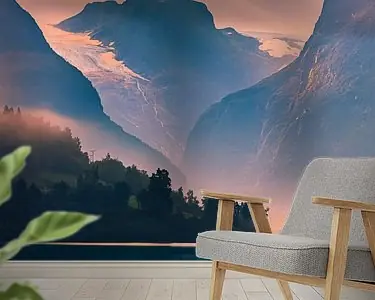 Szybka dostawa Zonsopkomst bij Lovatnet, Noorwegen