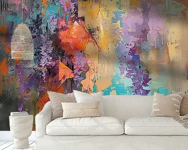 Abstract minimal Bloemen art Bezpieczna płatność