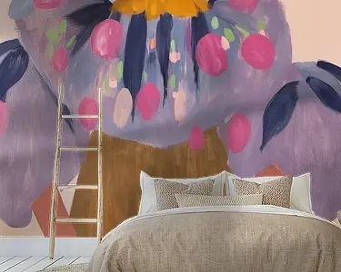 Premium Kleurrijk eclectisch portret