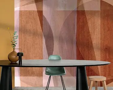 Mid Century Bauhaus Vormen Pastel Schilderij Zachte aardekleuren Wyprzedaż