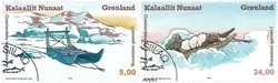 Groenland - Groenlandic Dog sleds I - Gestempelde serie van 2 Niska cena
