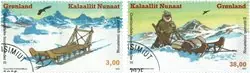 Groenland - Groenlandic dog sleds II - Gestempelde serie van 2 Tylko dziś