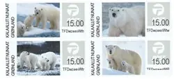 Zwrot pieniędzy Groenland - Frankeerlabels 2019 - Postfrisse serie van 4