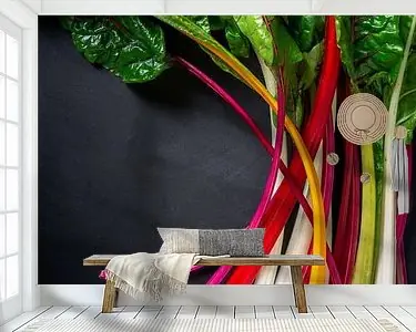 Stilleven met regenboog snijbiet l Food fotografie Darmowa dostawa