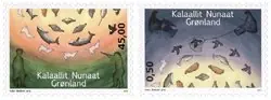 Zwrot pieniędzy Groenland - Jacht leven - Postfrisse set van 2 postzegels