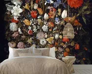 Bloemen in een Houten Vat, Jan Brueghel de Oudere, Jan Brueghel de Oude Wysoka jakość