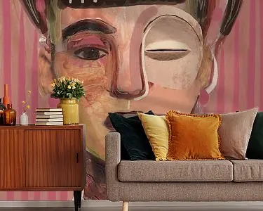 maskerade - portret roze achtergrond Kup teraz