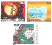 Oferta limitowana Groenland - Moderne kunst - Gestempelde serie van 3