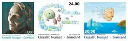 Darmowa dostawa Groenland - Moderne kunst - Postfrisse set van 3 zegels