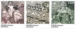 Groenland - Muziek uit Groenland - Postfrisse serie van 3 Szybka dostawa