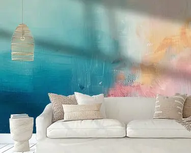 Modern abstract in pastelkleuren Premium