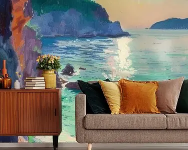 Wysoka jakość Op Matisse geïnspireerd kuststrand