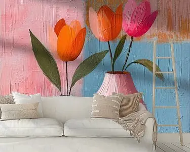 Kleurrijk Tulpen Schilderij Tylko dziś