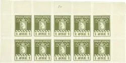 Groenland - Parcel stamps AFA 4 in blok van 10 - Postfris Premium